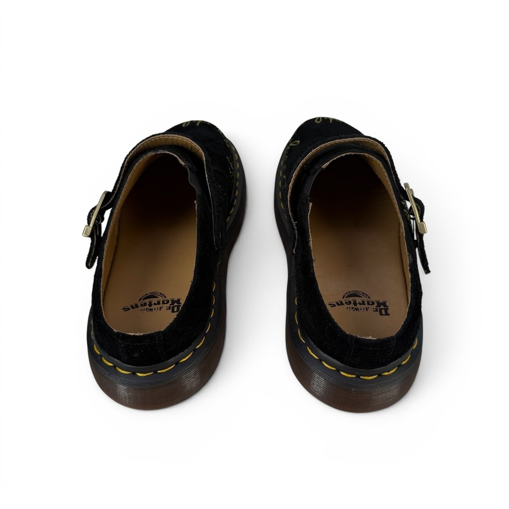 Dr Martens Isham Mule Clogs Womens 8 EU39 Black Suede Embroidered Rare - Picture 9 of 14